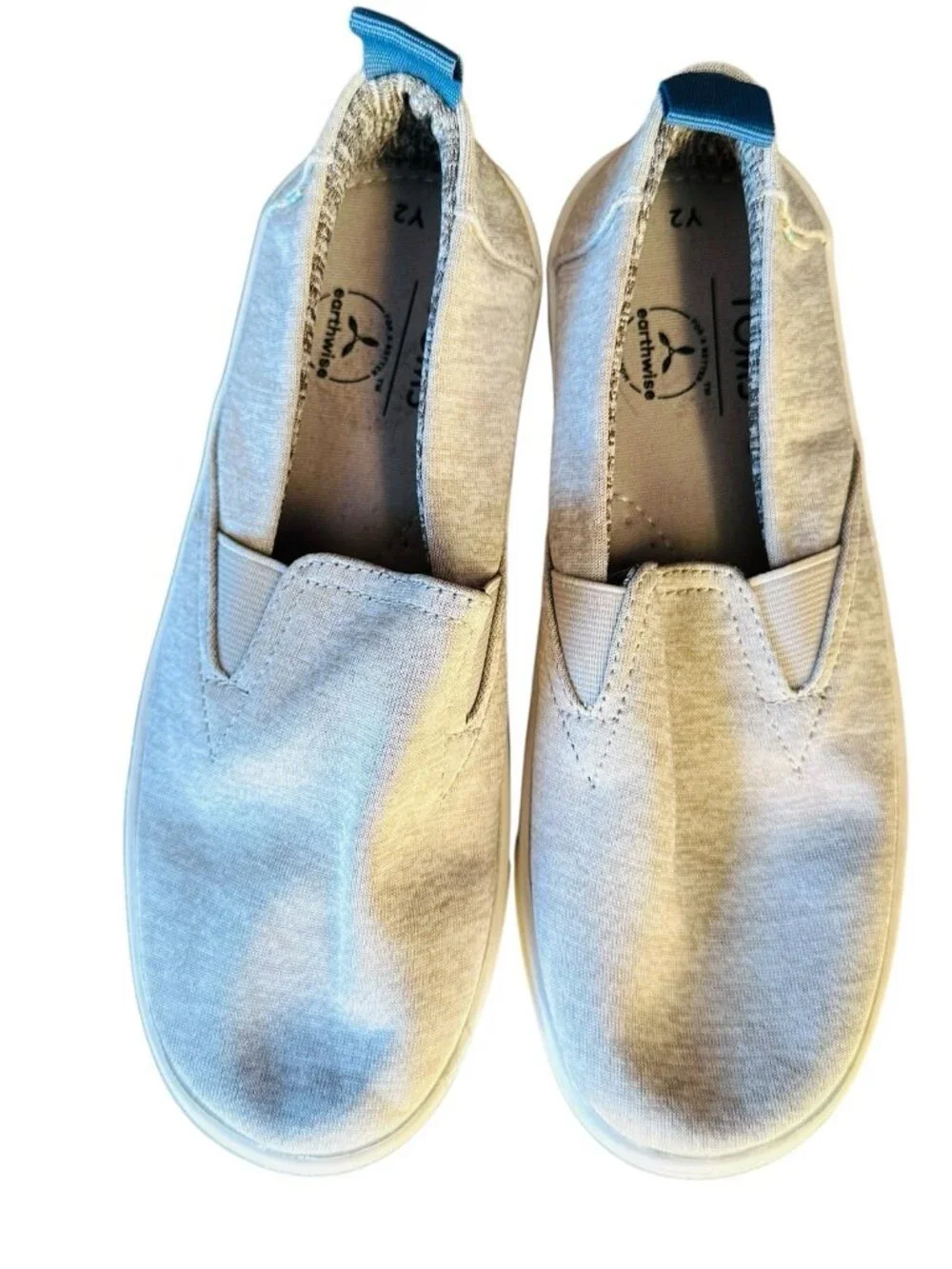 Toms Youth Earthwise Recyclable Canvas Gray Shoes - Youth Size 2 Grey